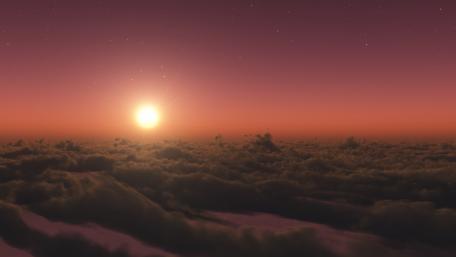 Serene Sunset Above the Clouds wallpaper