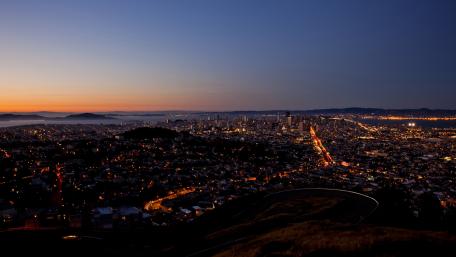 San Francisco night skyline wallpaper