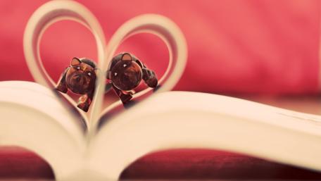 Cute Bears in Love Illustration Wallpaper wallpaper