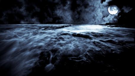 Full moon monochrome photography wallpaper