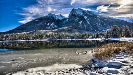 Hintersee winter wallpaper