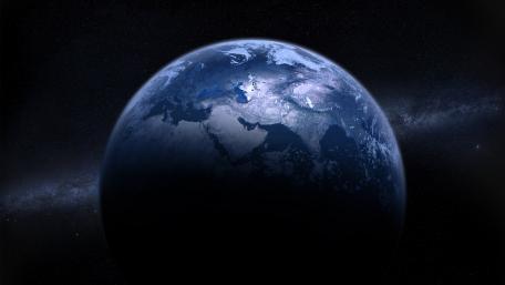 Earth in Cosmic Silence wallpaper