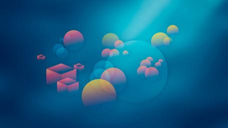 Abstract Harmony of Spheres and Cubes wallpaper