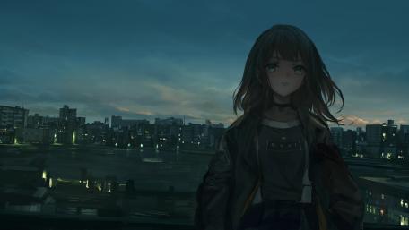 Twilight Gaze Over the Cityscape wallpaper