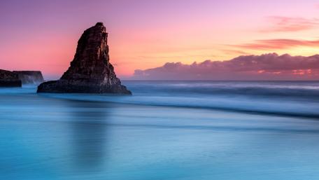 Serenity at Sea Stack Dusk wallpaper