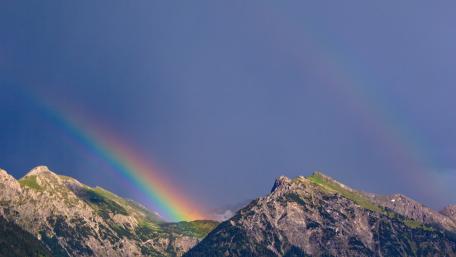 Double rainbow wallpaper
