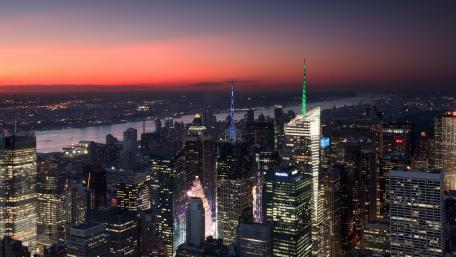 New York City and East River wallpaper