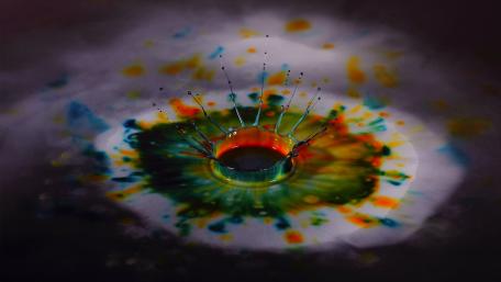 Vibrant Splash of Colorful Liquid Art wallpaper