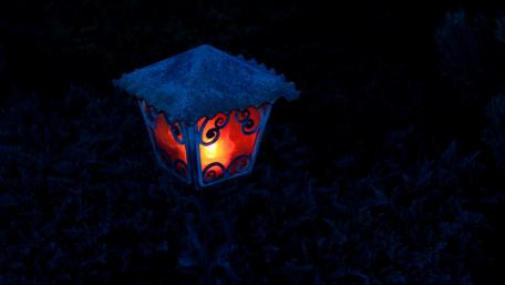 Glowing Lantern Illuminating the Night wallpaper