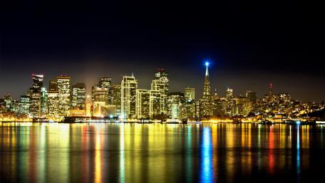 Night light of San Francisco wallpaper