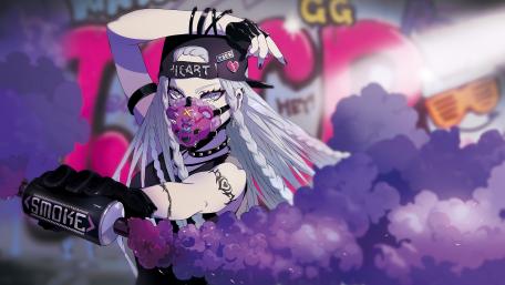 Smoke Girl wallpaper