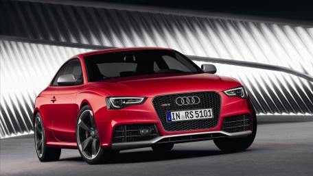 Sleek Red Audi Sport Coupe Wallpaper wallpaper