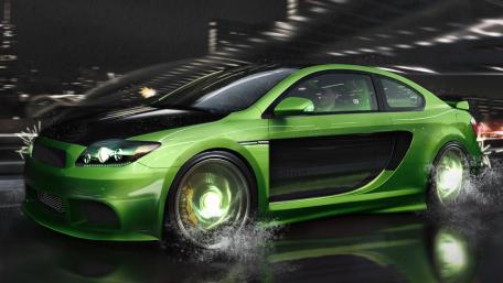 Sleek Dream Car in Motion wallpaper