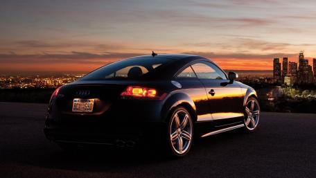 Sleek Audi TT at Sunset Glow wallpaper