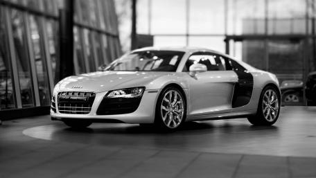 Stunning Audi R8 in Monochrome Elegance wallpaper