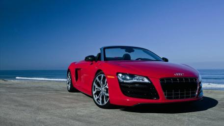 Dreamy Audi Cabriolet Under Clear Blue Skies wallpaper
