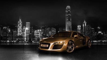 Gold Audi R8 wallpaper