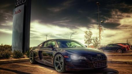 Sleek Audi R8 in Stunning Landscape wallpaper