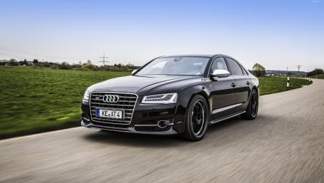 Sleek Audi S8 on Open Road wallpaper