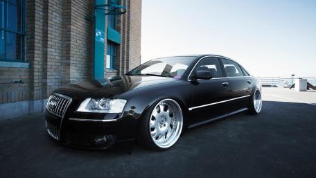 Sleek Black Audi A8 with Stunning Rims for Car Lovers wallpaper