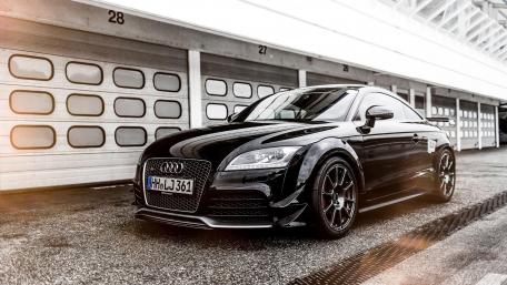 Sleek Black Audi TT RS Dream Car Wallpaper wallpaper