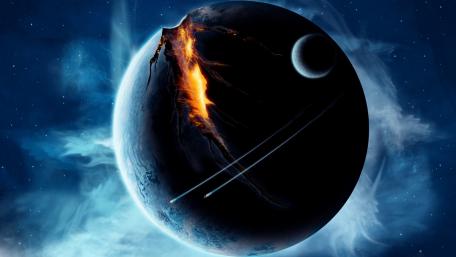Cracking planet wallpaper