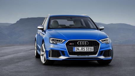 Sleek Blue Audi RS3 Wallpaper Design wallpaper
