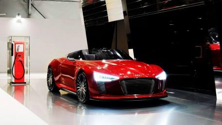 Sleek Audi R8 Spyder Showcase Wallpaper wallpaper