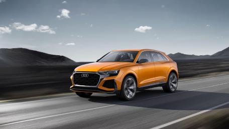 Sleek Audi Q8 on an Open Road wallpaper