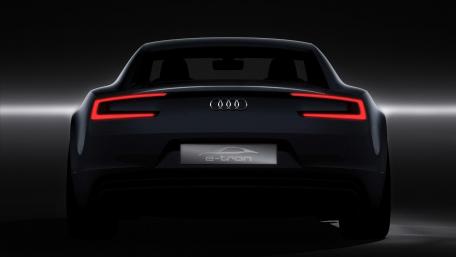 Sleek Audi E-Tron in Black Elegance wallpaper