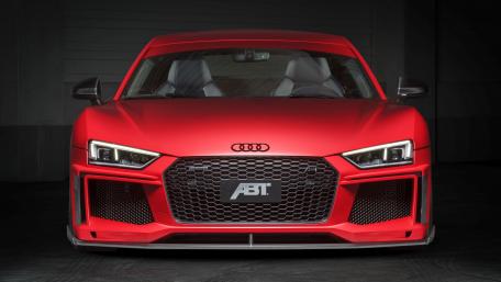 Sleek Audi ABT in Striking Red Finish wallpaper