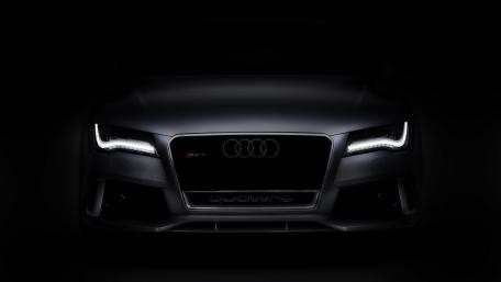 Sleek Audi RS7 in Mystical Darkness wallpaper