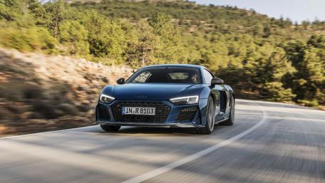 Elegant Audi R8 on a Scenic Highway wallpaper