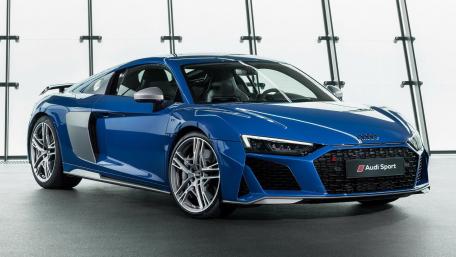 Sleek Blue Audi R8 Wallpaper Features Modern Design wallpaper