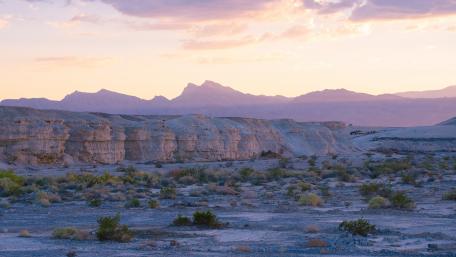 Stunning Badlands Landscape at Dusk wallpaper