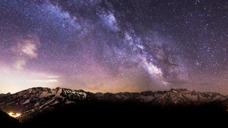 Starry Heights Illuminated by the Milky Way wallpaper