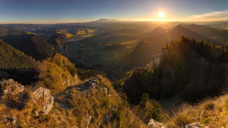 Sunrise Over the Serene Valley wallpaper