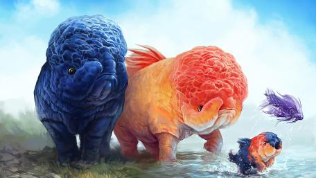 Whimsical Creatures of Dreamland wallpaper