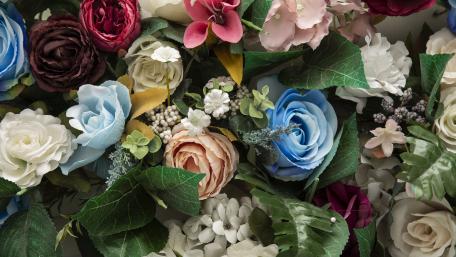 Vibrant Floral Bouquet Background Design wallpaper