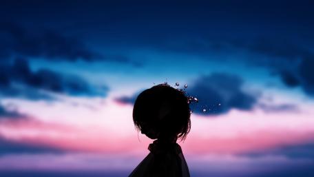 Dreamy Anime Girl Silhouette wallpaper