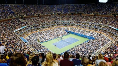 Arthur Ashe Stadium During the 2014 US Open wallpaper