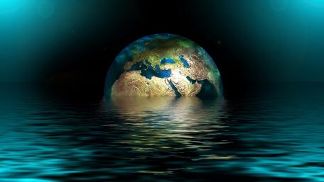 Floating Earth wallpaper