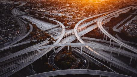 Freeway Interchange in LA wallpaper