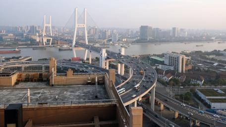 Nanpu Bridge in Shanghai, China wallpaper