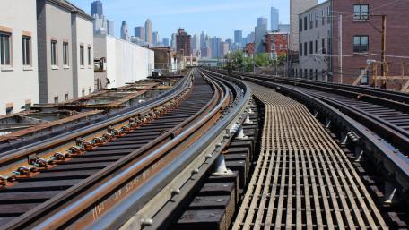 Train Tracks in Chicago wallpaper