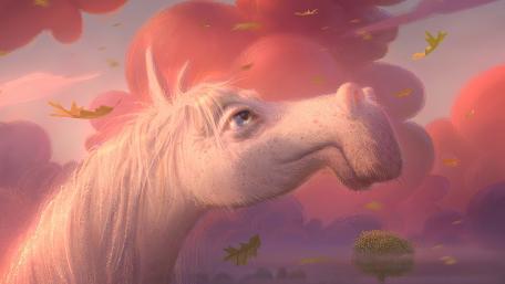 Whimsical Pink Dreams of a Unicorn 4k Fantasy Wallpaper wallpaper