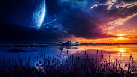 Celestial Reflections of a Distant World wallpaper