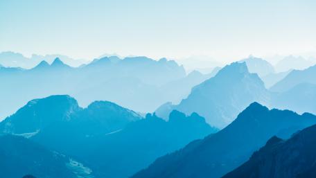 Majestic Blue Mountain Landscape wallpaper