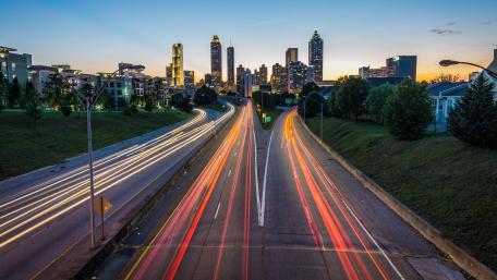 View from the Jackson Street Bridge in Atlanta wallpaper