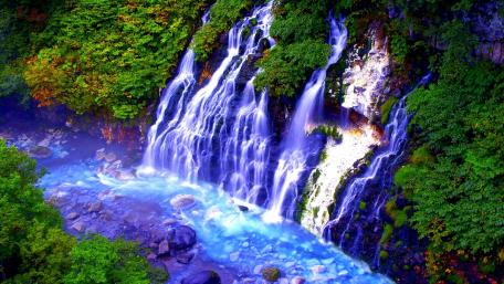 Shirogane Waterfall wallpaper